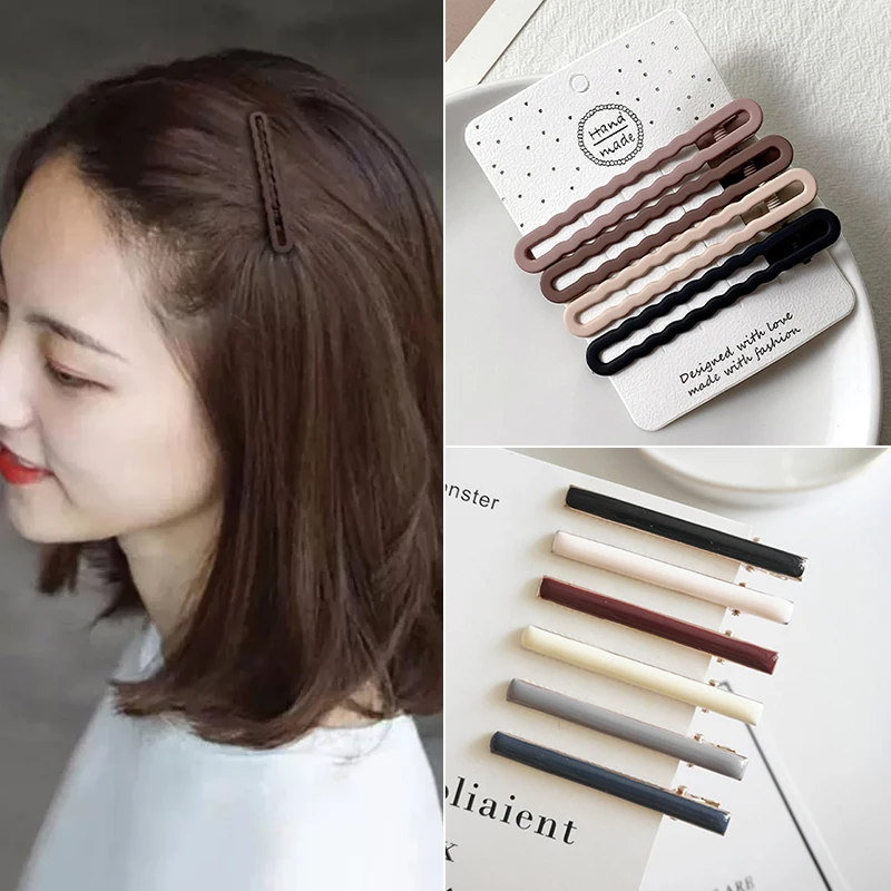 

Women Girks Vintage Frosted Geometry Seamless Hair Clip Ornamentr Hair Clips Adult Lovely Alloy Hairpins Female Hair Accessories