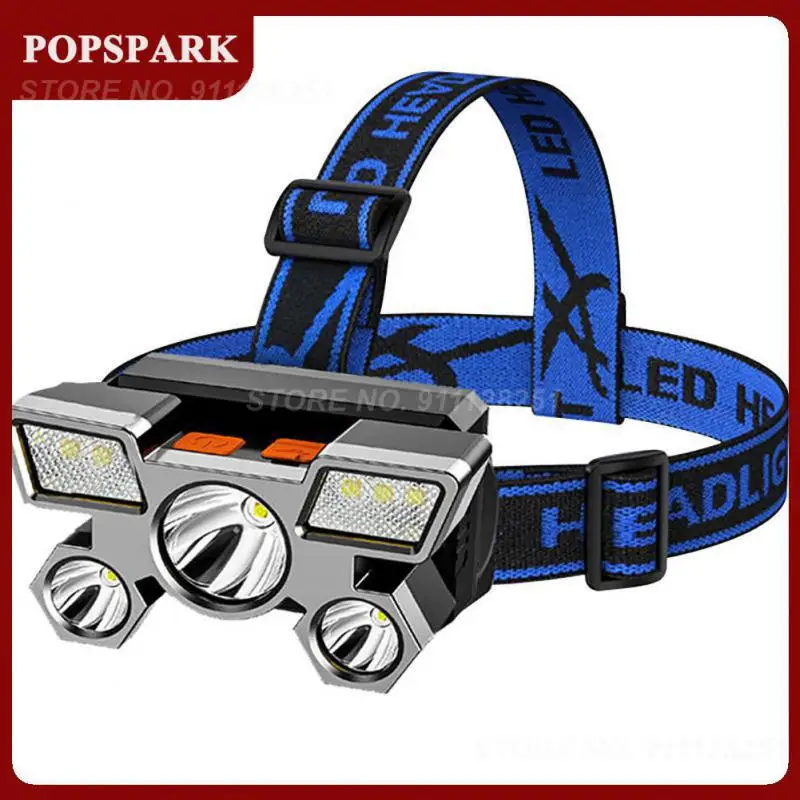 

Headlights Multiple Lighting Modes Ultra-bright Head Flashlight Large Capacity Strong Usb Charging Front Lanterns Headlamp Abs