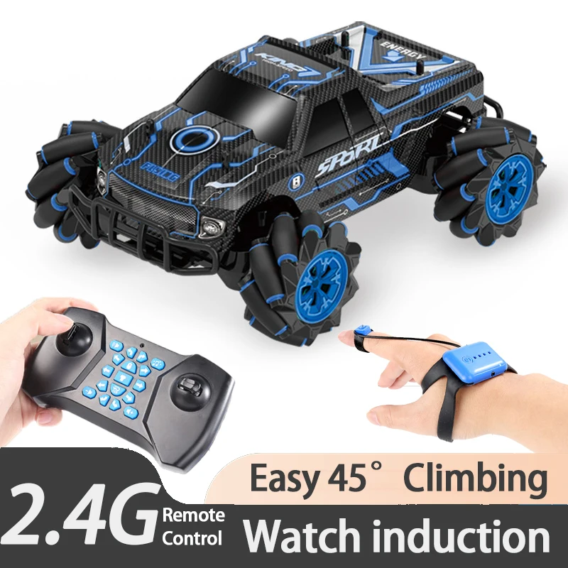 

1:16 Remote Control Car Stunt Simulation RC Four-wheel Drive Watch Gesture Induction Sound and Light Drift Gift Toy for children