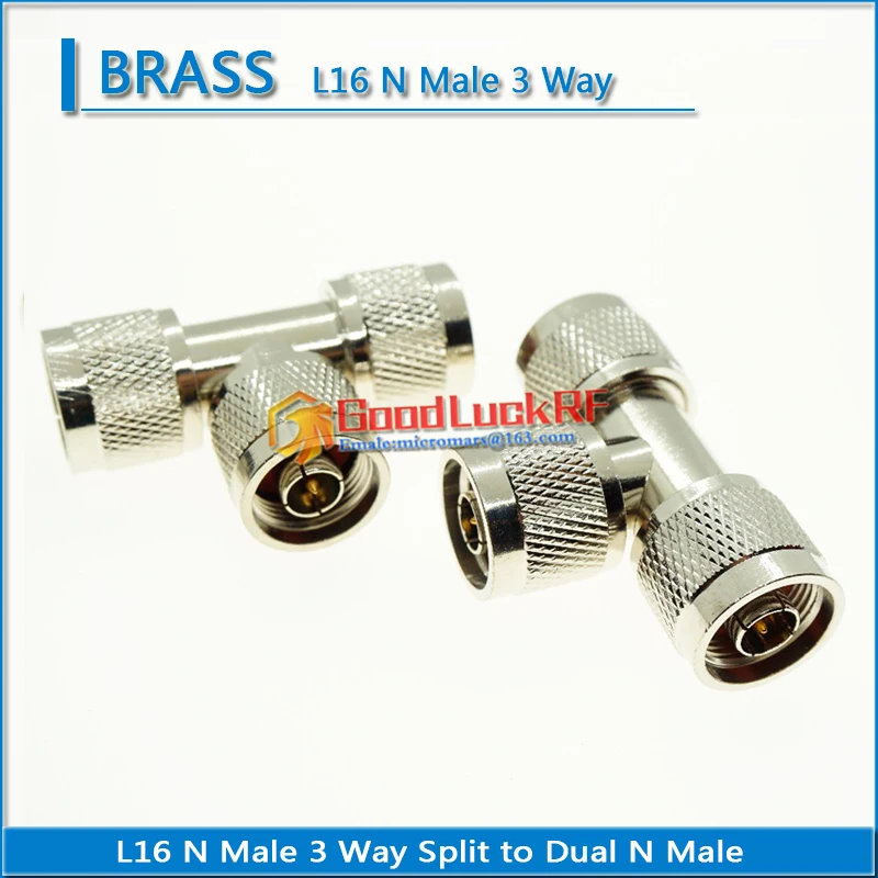 Трехсторонний коаксиальный разветвитель L16 N адаптер разъем T-Type папа на 2 двойных