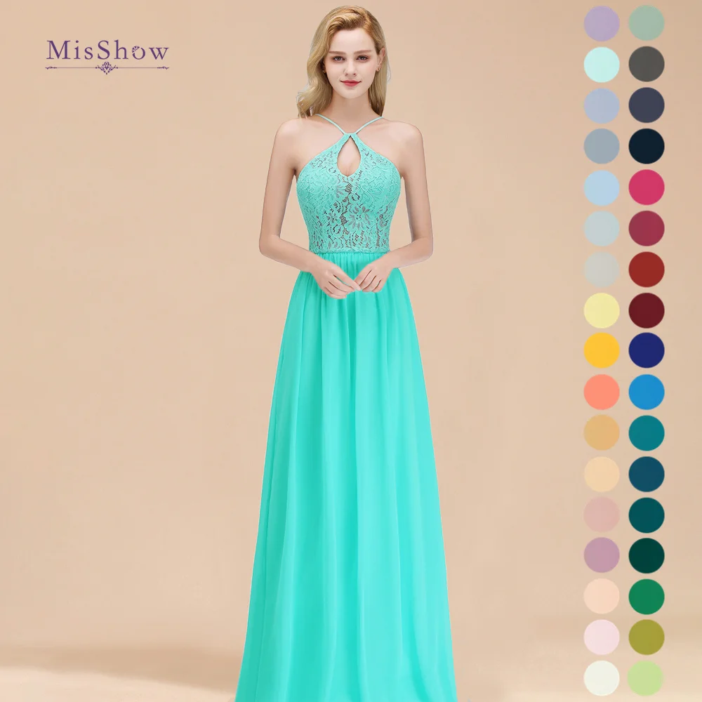 Умеренное кружевное длинное платье подружки невесты осень 2022 с рюшами для гостей