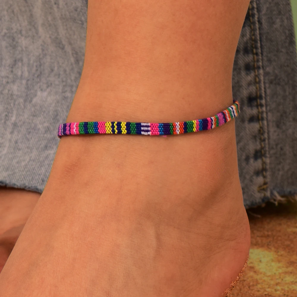 

Colorful String Anklets For Women Small And Delicate Hand Braided Ladies Ankle Accessories Jewelry Wholesale Direct Selling