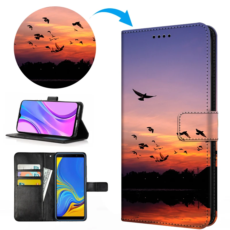 Фото Индивидуальный кожаный чехол-книжка DIY для телефонов TCL K33, K32, 306, 305, 503, TCL30, 60 SE, 10 Pro, TCL60, NxtPaper, 60R с функцией подставки и отделениями для карт №5