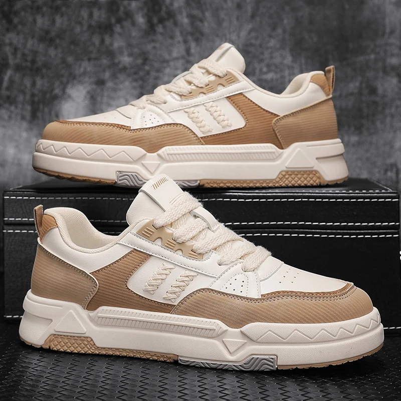 

CRLAYDK Shoes Men Casual Leather Platform Male Sneakers Outdoor Running Non Slip Fashion Designer Luxury Four Seasons Student