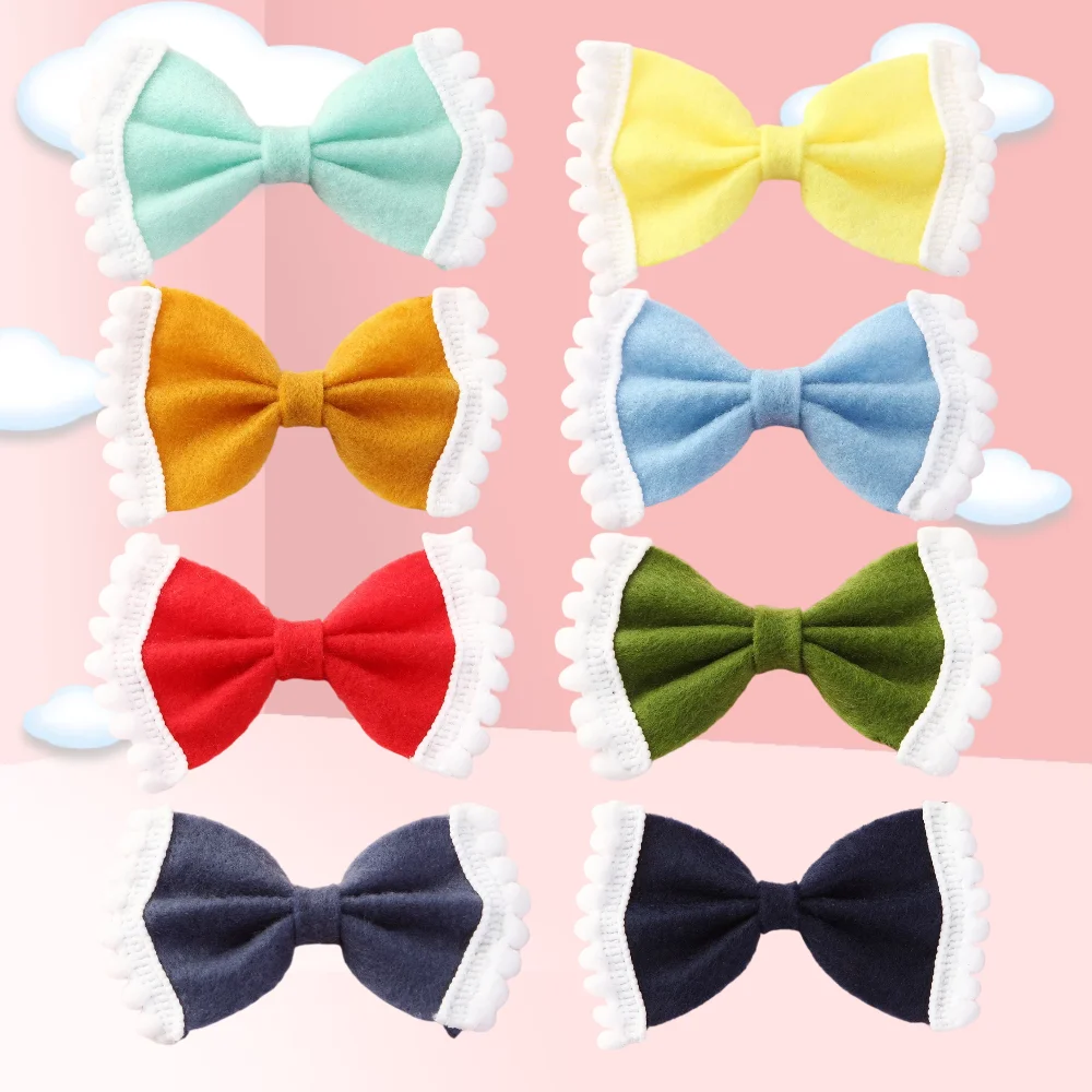 

Заколки для волос в стиле принцессы, милые детские белые аксессуары для волос с бантом для детей, мягкие головные уборы для новорожденных, м...