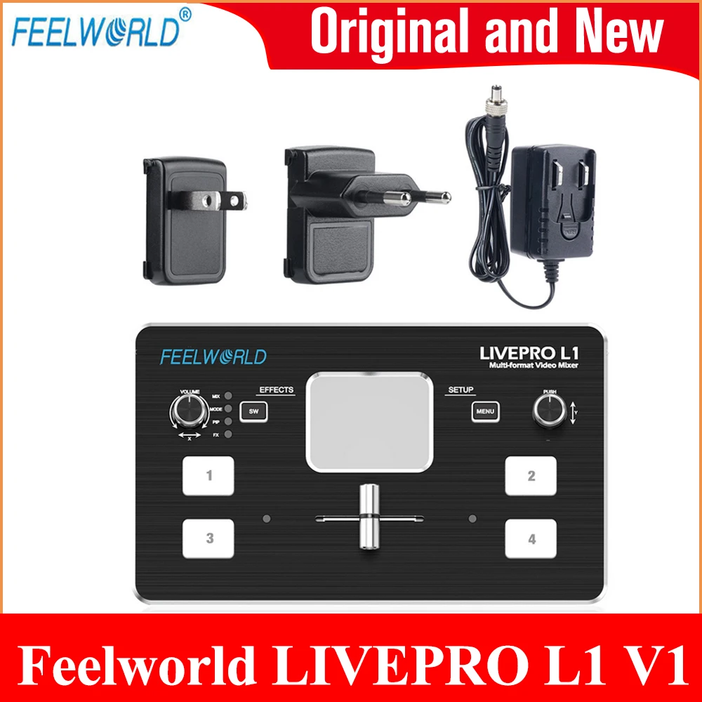 FEELWORLD LIVEPRO L1 V1 Multi Format Video Mixer Switcher 4xHDMI Inputs Camera Production USB3.0 Live Streaming Youtube