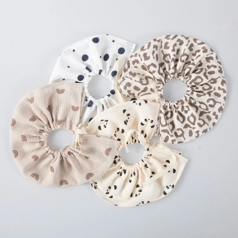 

Soft Burp Cloth Floral Print Baby Bib Neck Scarf Decorative Collar Bib Cotton Eating Bib Newborn Apron Nursing Product QX2D