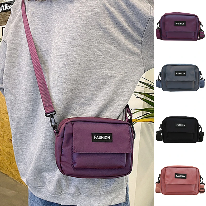 

Повседневные однотонные женские сумки, Наплечная Сумка, нейлоновая женская сумка-мессенджер, женская косметичка, косметичка