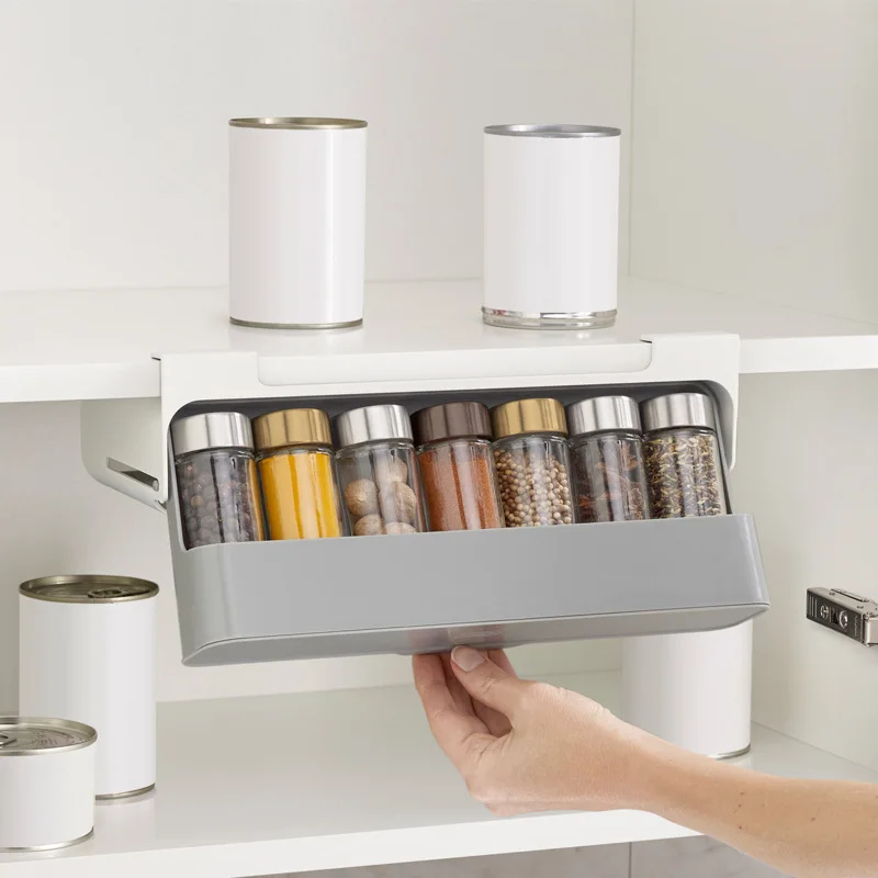 

Kitchen Seasoning Rack Storage Rack Self-adhesive Wall-mounted Seasoning Bottle Seasoning Rack Kitchen Storage Rack