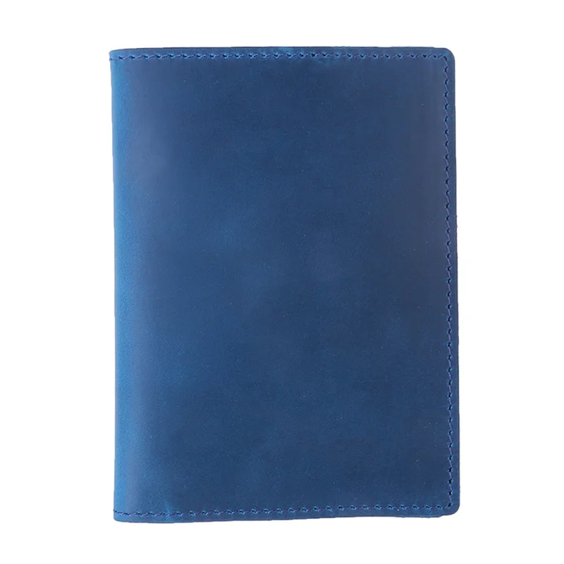 

Men Genuine Leather Passport Cover Solid Credit ID Card Case Holder Business Unisex Travel Wallet