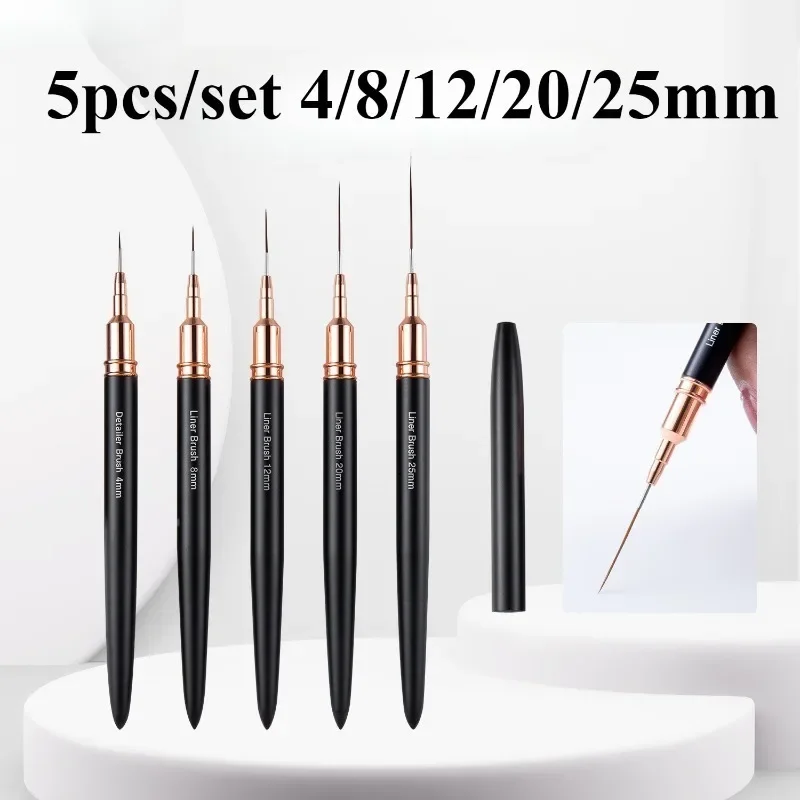 5 шт./набор набор кистей для маникюра с УФ-гелем