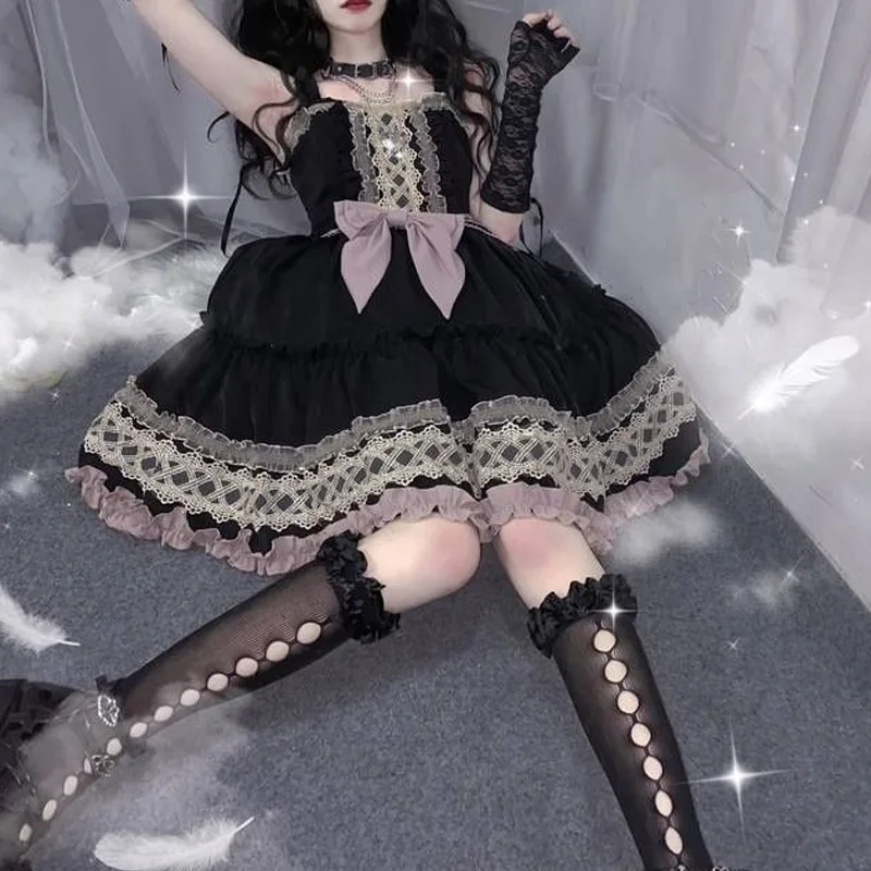 

2022 японское летнее платье сладкой Лолиты, винтажное милое викторианское мягкое платье принцессы Jsk на бретелях для чайвечерние вечеринки д...