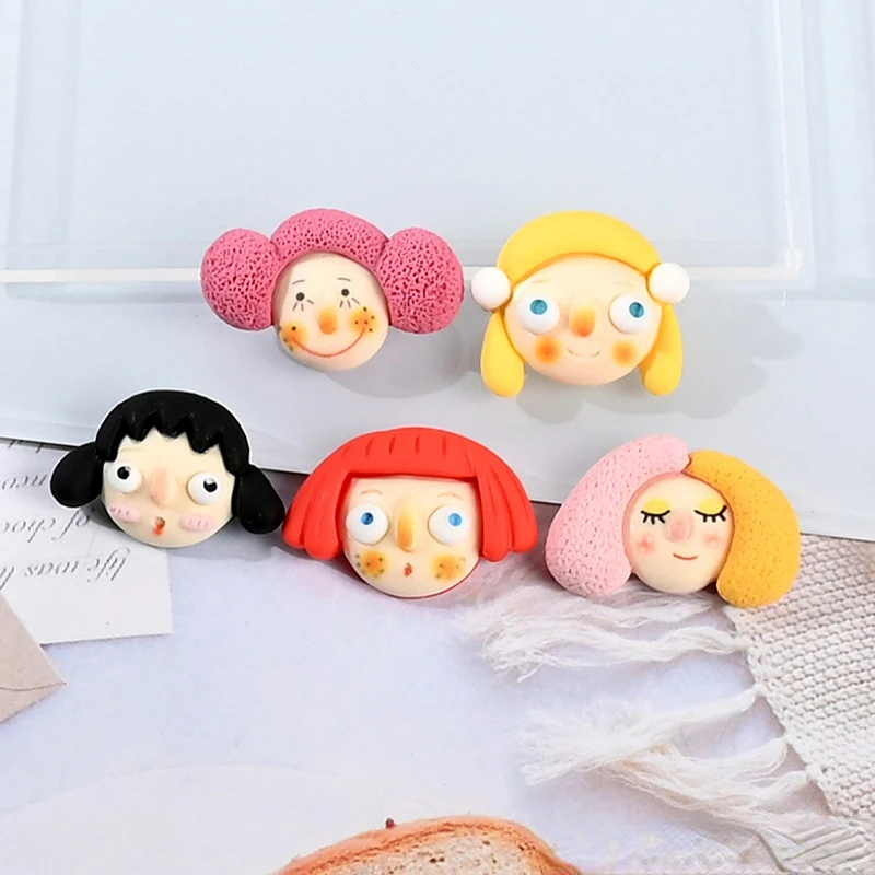 

10pcs Cartoon Resin Kawaii Princess Portrait Flatback Material Scrapbook Accessories Charms Embellishments Cabochon Miniatures