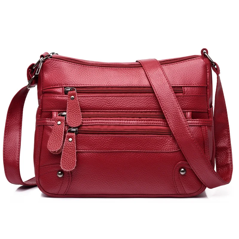 

Middle aged and elderly women's bag new multi compartment large capacity single shoulder messenger bag women's bag mother's soft