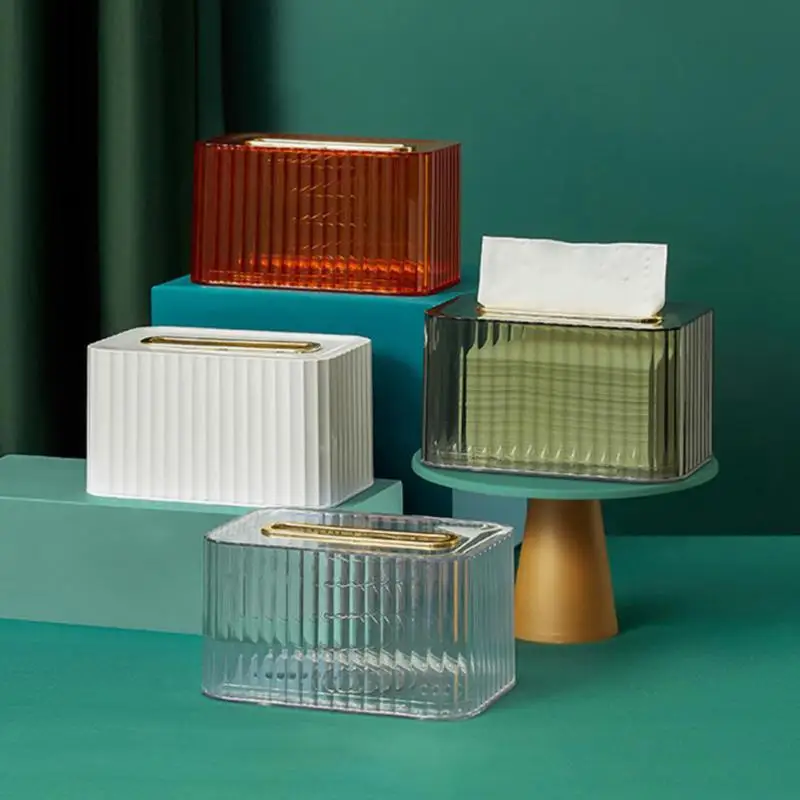 

Anti-Aging Paper Dispenser Napkin Box Anti-Dust Rounded Edge Tissue Box Rectangle Tissue Box For Home Car Organizer Tools Decor