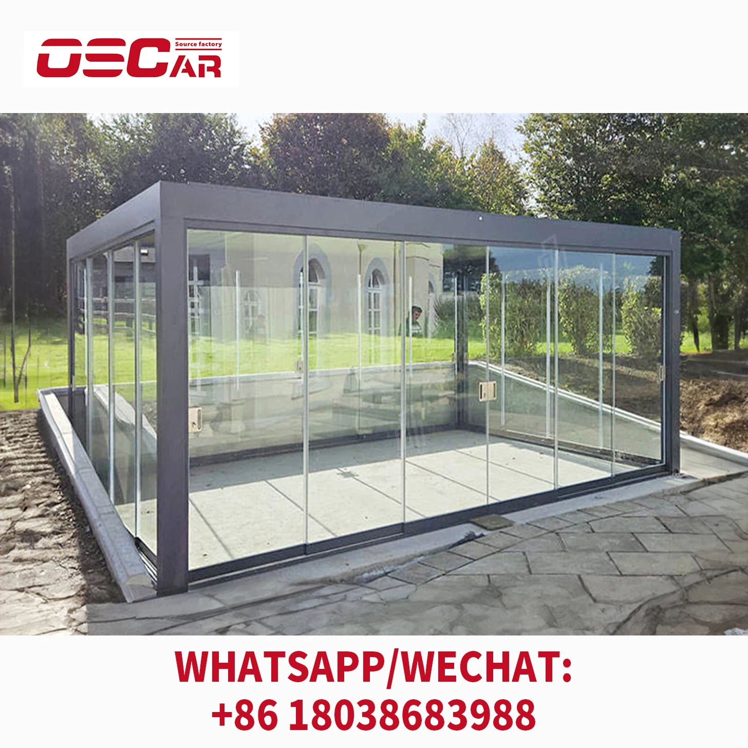 Роскошная беседка для патио водонепроницаемая из моторизованного алюминия