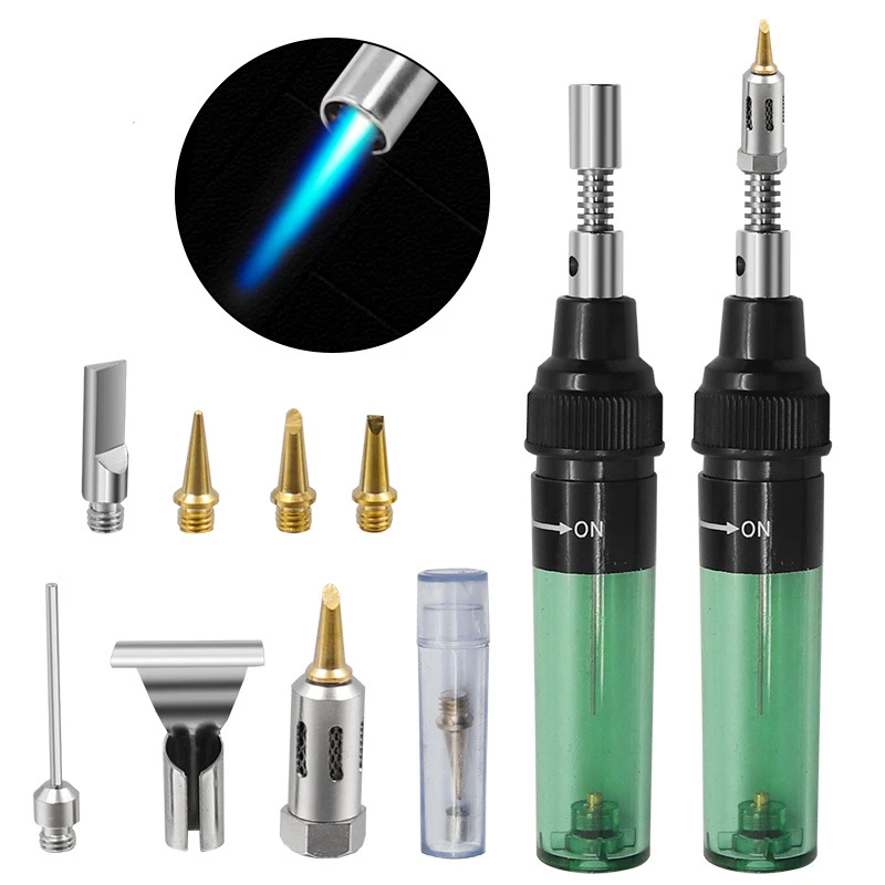 

Motherboard Gas Gun Tool Torch Blow Welding Portable Gas Blow Torch 4 Heating 1 Pen Wireless Electric Iron For Soldering Tool