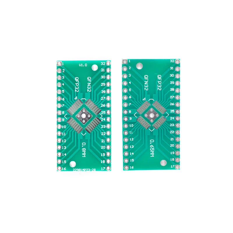 SMD для DIP плата адаптера QFN32/QFP32 подачи 0 65/0 8 мм (5 шт.)
