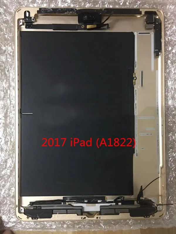 

100% original used of 95% new For iPad 5 2017 A1822 Back Middle Frame Chassis Full Housing Assembly Battery Cover /A1823