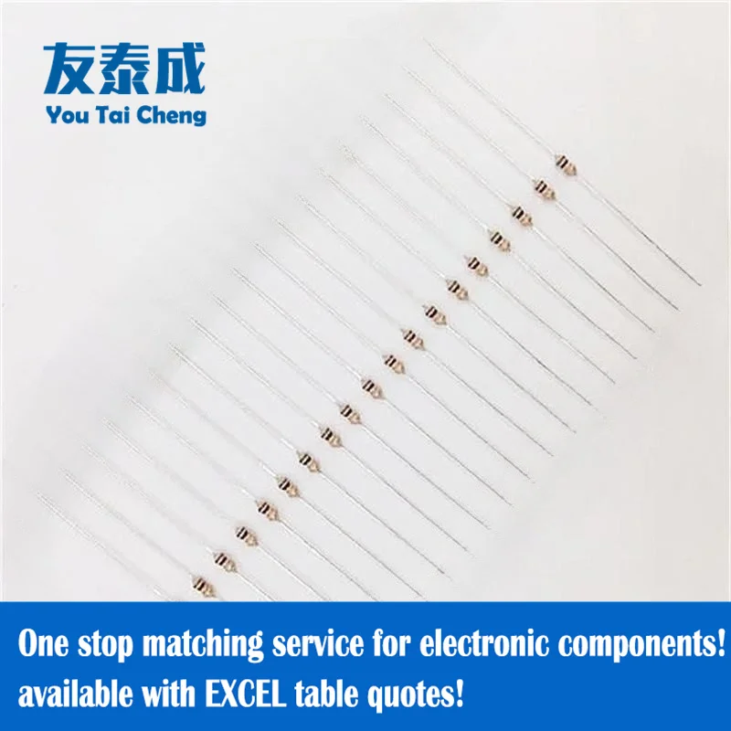

50PCS DIP Low Resistance Value, Four Color Ring, Carbon Film Resistor1/6W,1/8W(0.125W) ±5% 0.1Ω 0.36Ω 0.68Ω 0.75Ω 0.82Ω 0.91Ω