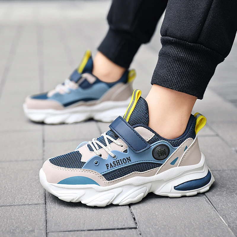 2023 New Kids Shoes Children Fashion Sports Shoes Breathable Lightweight Boys Girls Running Shoes Mesh Children Casual Shoes