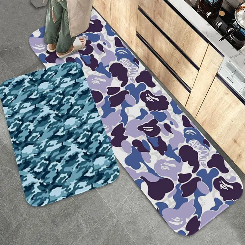 

Camouflage Hallway Carpet Washable Non-Slip Living Room Sofa Chairs Area Mat Kitchen Welcome Doormat
