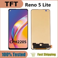 6 43 tft for oppo reno5 lite cph2205 lcd display touch screen digitizer assembly for oppo reno 5 lite reno 5lite display