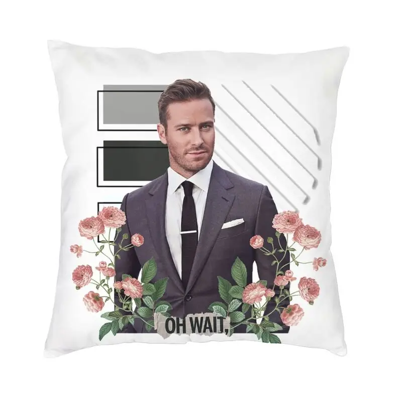 

Armie Hammer Oh Wait Cushion Covers Sofa Decoration American Actor Square Pillow Case 40x40cm
