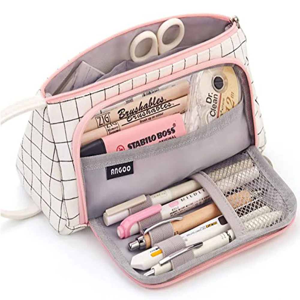 

Чехол для карандашей большой емкости, простой чехол для ручек, канцелярская сумка, органайзер для школы, колледжа и офиса для подростков, девушек, взрослых, студентов
