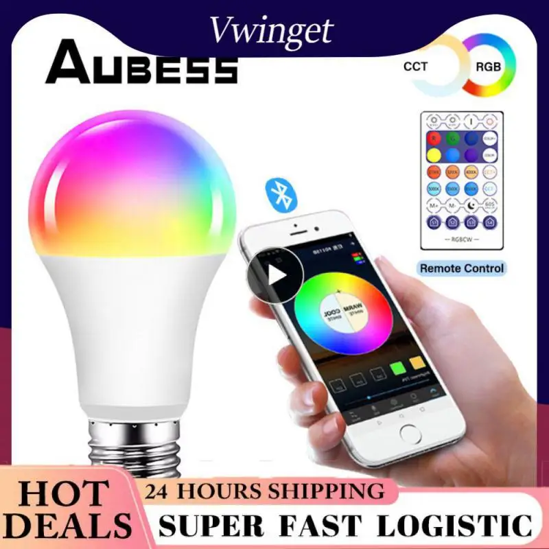 

Ac110/220v50hz Music Light Bulb Cinema Mode Light Bulb Camera Color Picking Color Changing Light Smart Home Cct 10w
