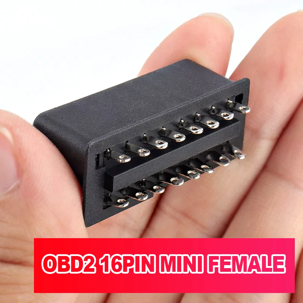 Фото Автомобильный 16-контактный разъем OBD-II (гнездо) J1962F, мини-разъем OBD2 16PIN (гнездо) с позиционером, пригодный для пайки, автомобильные запчасти №5