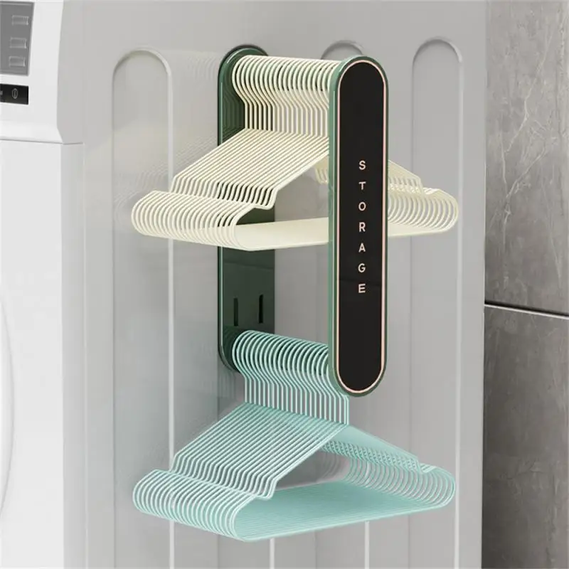 

Household Storage Rack Plastic Retractable Clothes Rack Wall-mounted Storage Artifact Clothes Rack Housekeeper Wholesale