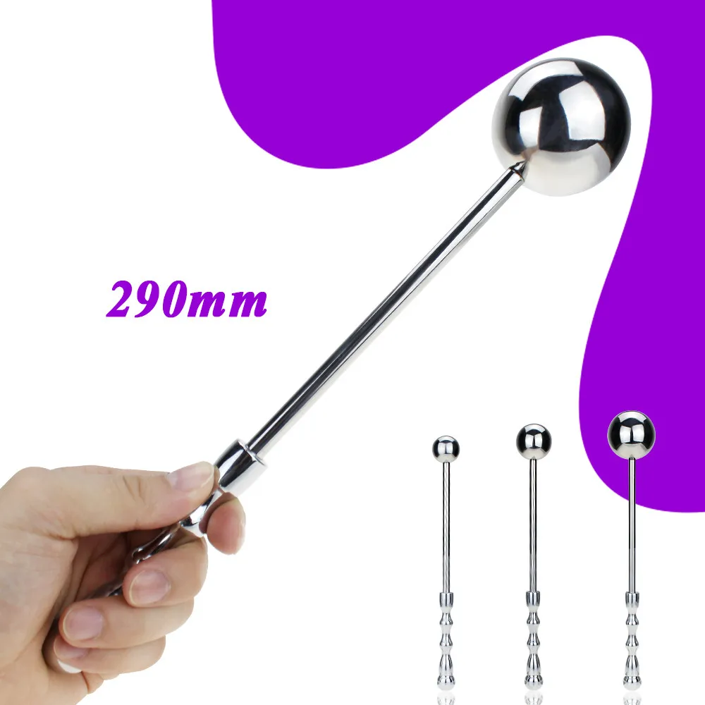 Металлические анальные шарики S/M/L, Анальная пробка, фаллоимитатор, длинная палка для стимуляции точки G, массажер простаты, Эротическая женс...