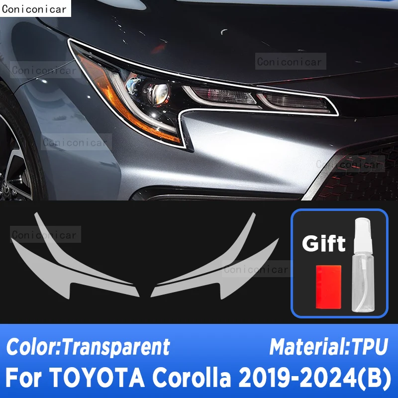 

Для TOYOTA COROLLA E210 2019-2024 автомобильная внешняя фара против царапин передняя лампа прозрачная защитная пленка из ТПУ аксессуары