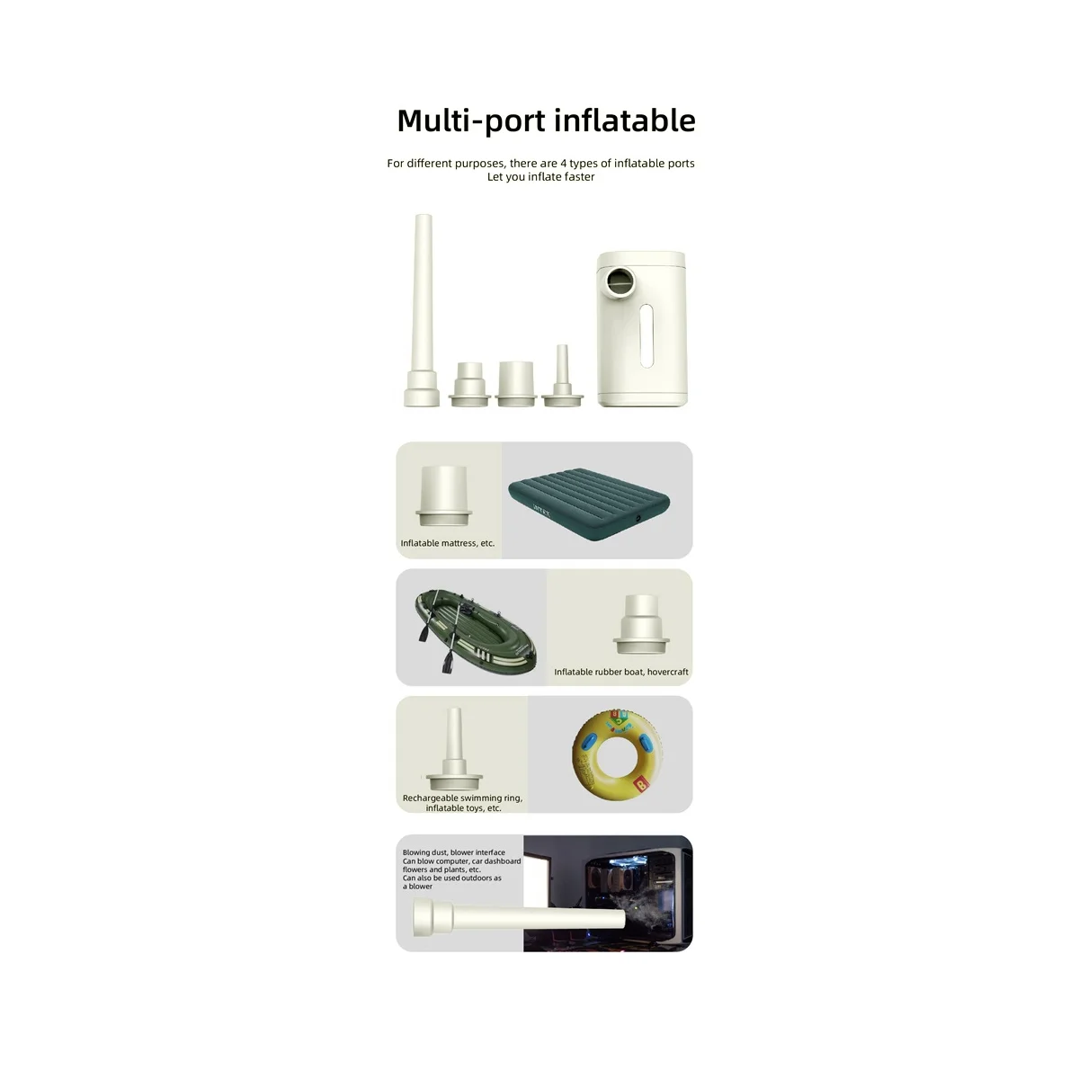 Уличный насос портативный воздушный для кемпинга компрессор быстрого