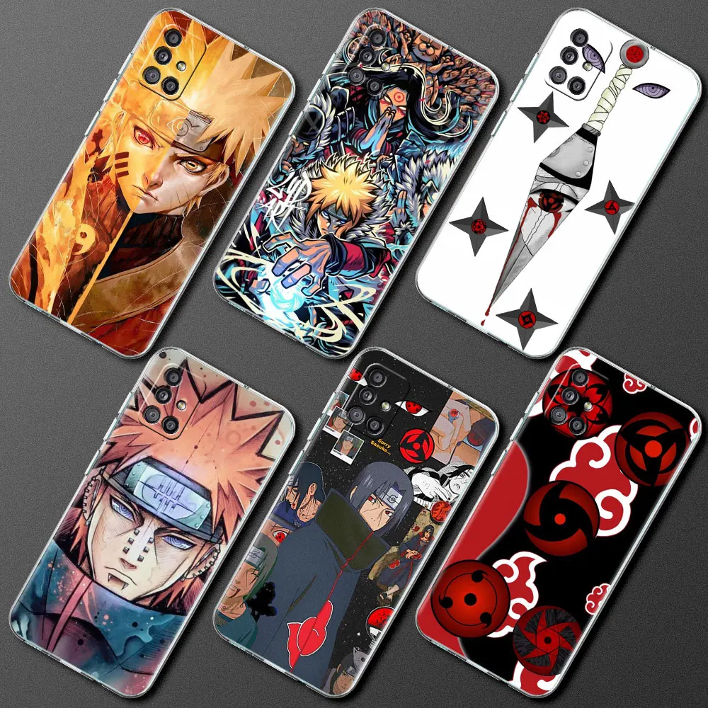 

Clear Case for Samsung Galaxy A52 A12 A51 A71 A32 A73 A21s A31 SmartPhone Coque A72 A53 A22 M31 TPU Cover Naruto Organization