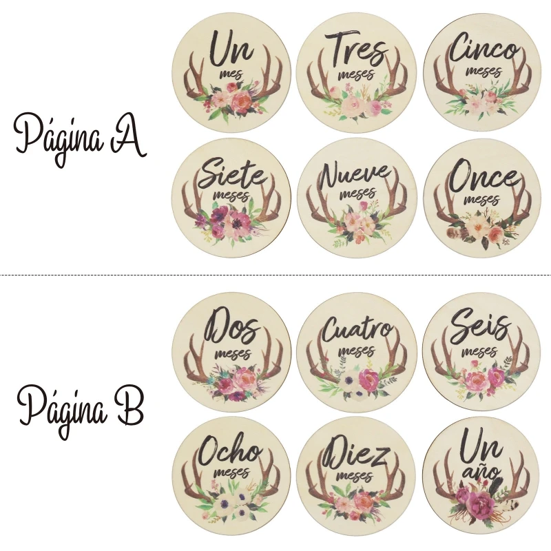 6 шт. детские карточки ручной работы с мультяшными рогами оленя деревянные