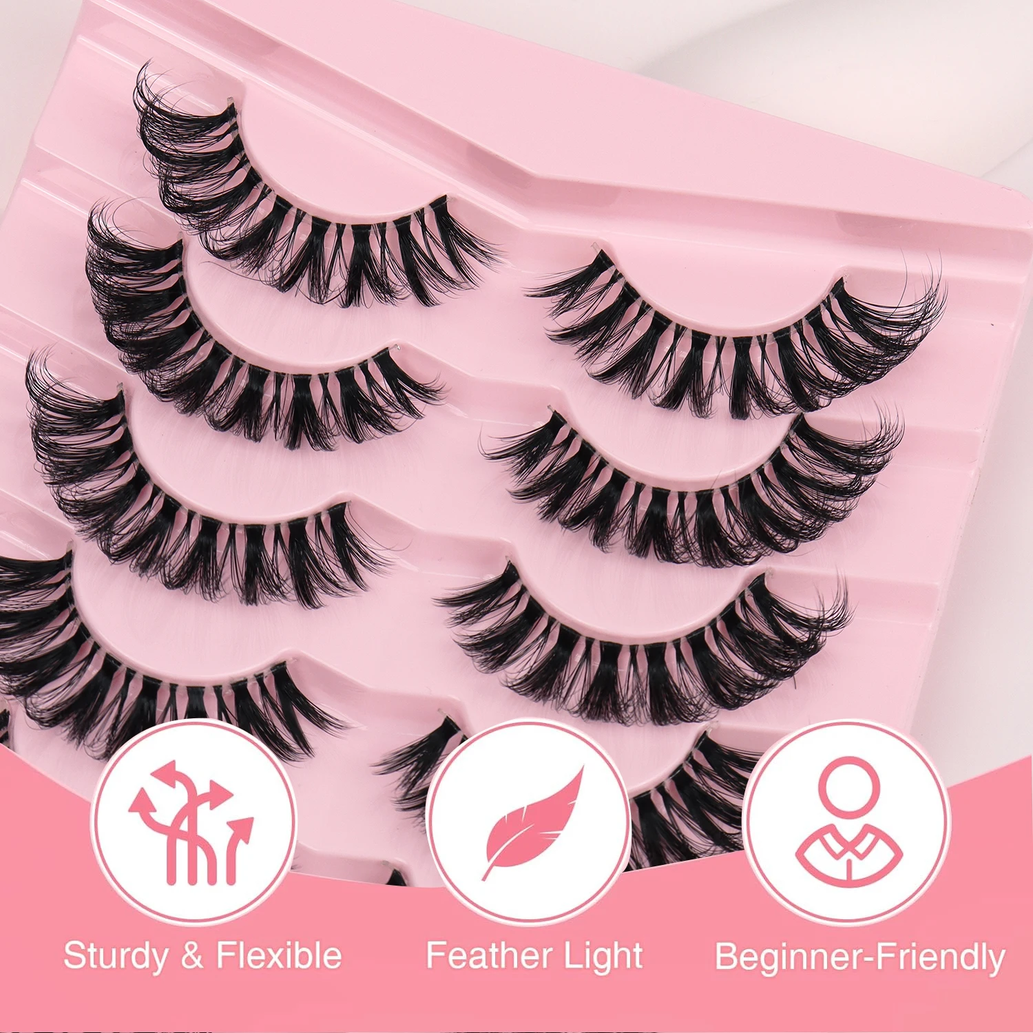 7 Пар В Упаковке Искусственные Длинные 3D Накладные Ресницы