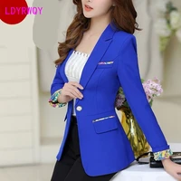 2022 womens suit coat long sleeve short korean womens spring and autumn new casual womens small suit