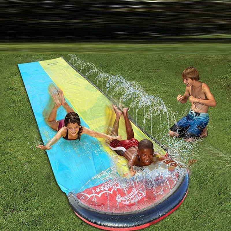 

Giant Surf Water Slide Fun Lawn Water Slides Pools For Kids Summer PVC Games Center Backyard Outdoor Children Adult Toys Gian