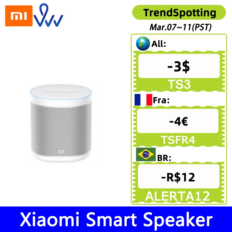 

Global Xiaomi Mi Smart Speaker Wireless Bluetooth 4.4 Portable Soundbar Spotify Google Home DTS WiFi Dual Microphone Subwoofer