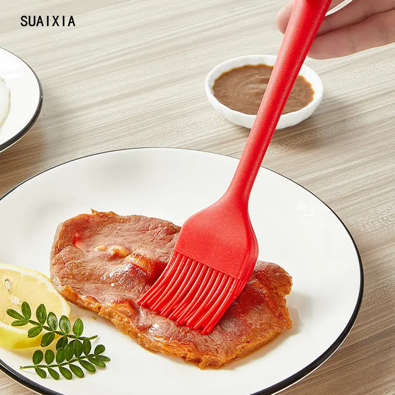 

1PC Silicone Barbeque Brush Cooking BBQ Heat Resistant Oil Brushes Kitchen Supplies Bar Cake Baking Tools Utensil Supplies