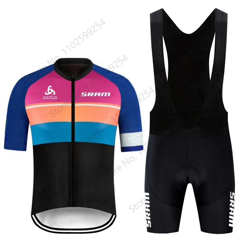

2023 SRAM Cycling Team Clothing Bike Jersey 9D Bike Shorts Ropa Ciclismo Quick Dry Mens Summer BICYCLING Maillot Culotte Set
