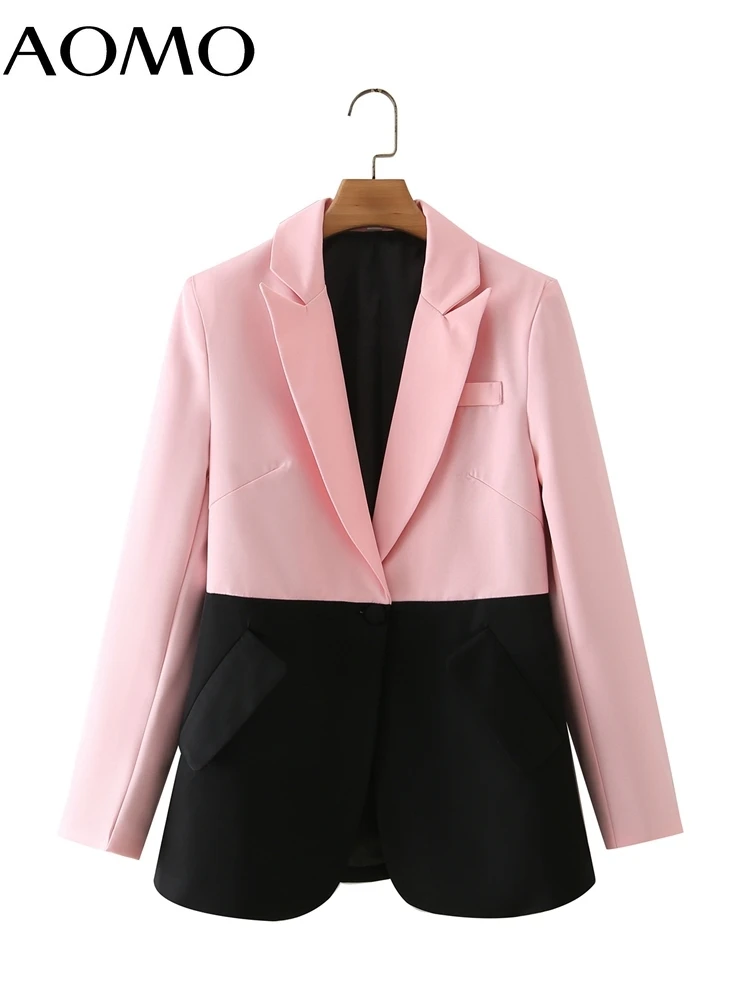 

Женский винтажный блейзер с английским воротником и карманами