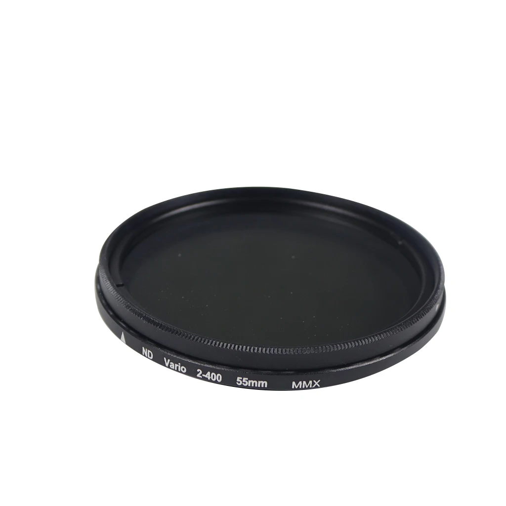 

55 мм регулируемый зеркальный фильтр для объектива Тонкий Фейдер с переменной плотностью от ND2 до ND400 фотоаксессуары нейтральной плотности