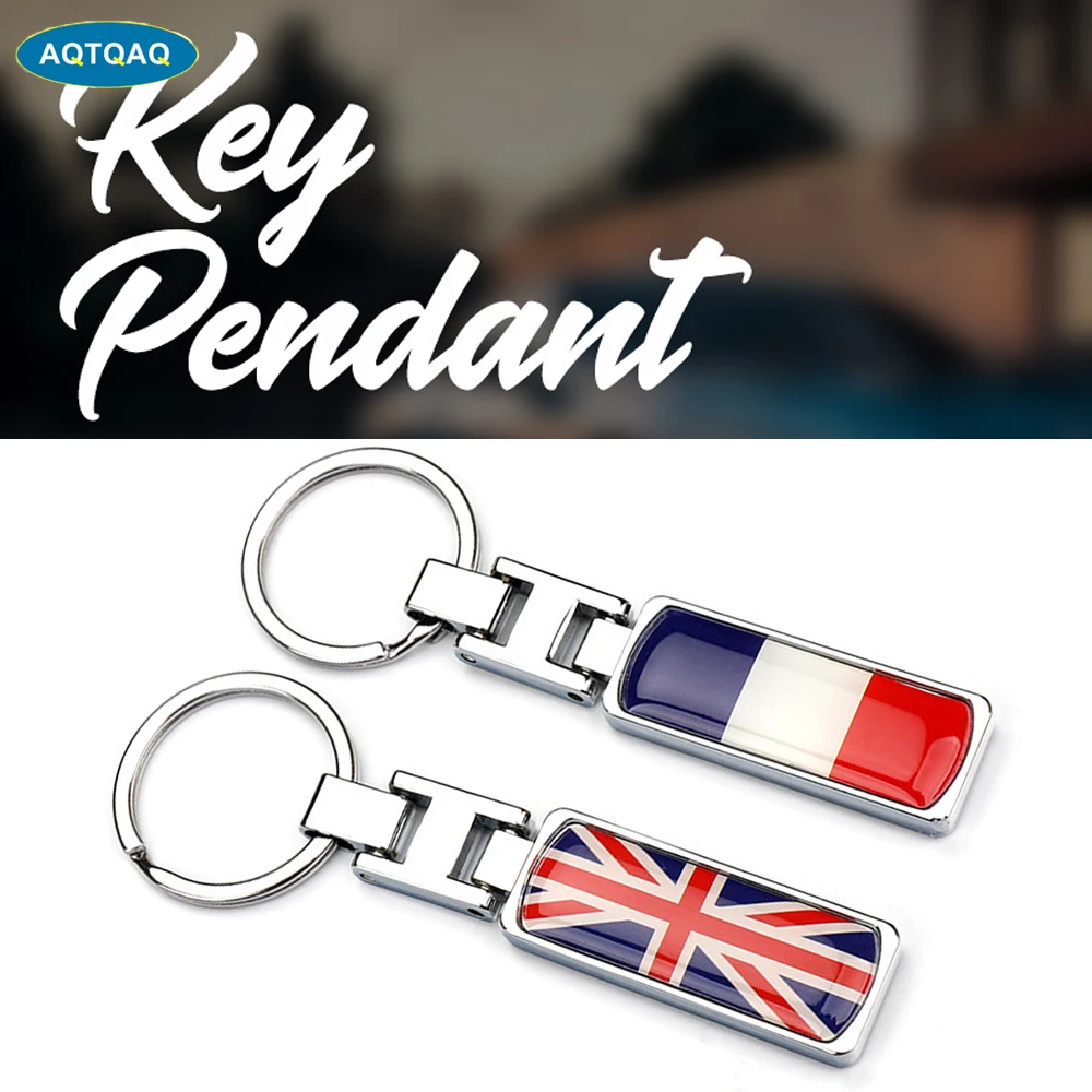 

1Pcs National Flag Key Chain Metal Combination of Luxury Car Business Keychain