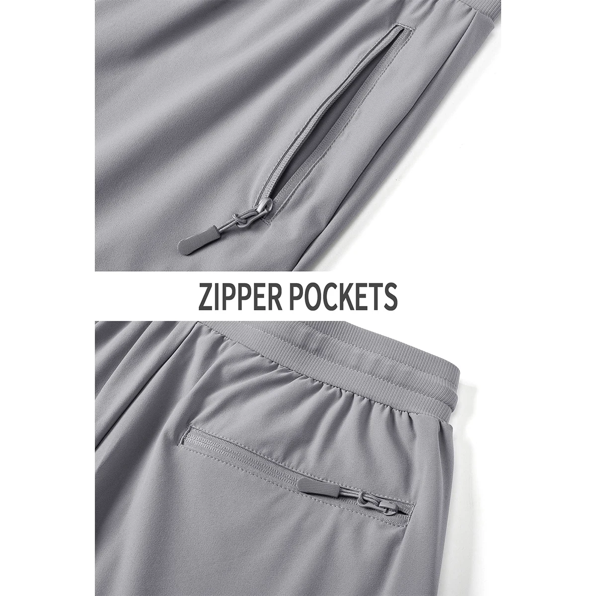 Женские быстросохнущие спортивные летние брюки MAGCOMSEN светло-серые/серые