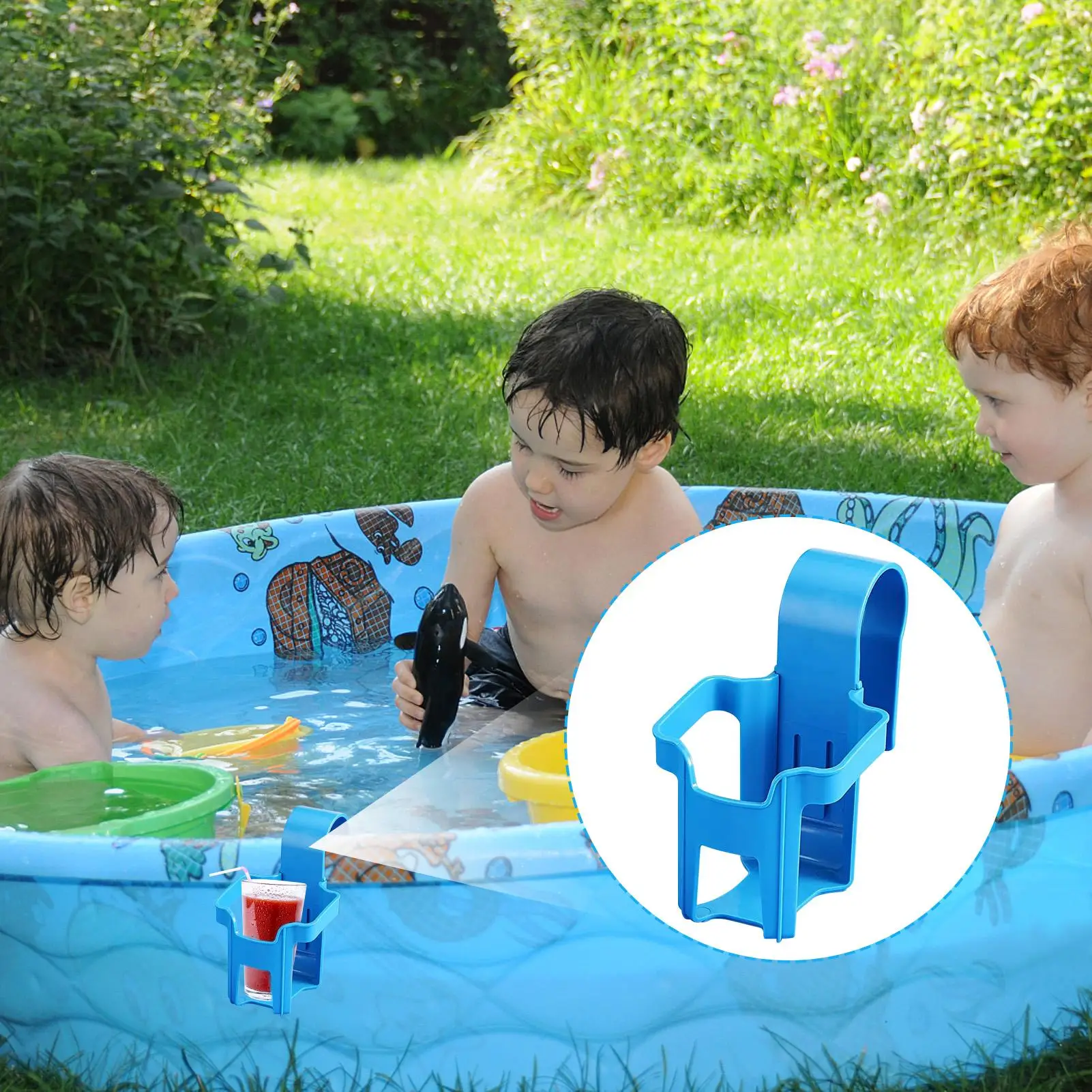 

Poolside Drink Holder | Durable Swimming Pool Cup Holder | No Spills Drink Holder Clip, Easy to Hang