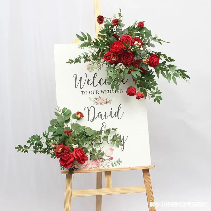 

Wedding Welcome Sign, Water Sign, Flower Indicator Sign, Floral Simulation, Silk Flower Engagement Party, 4S Store Exhibition Ha