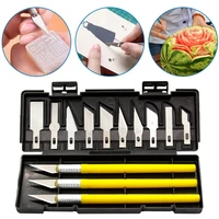 13pcs set art carving cutter with box hand carving tool precision cutter set paper cut carving cutter blades diy repair box
